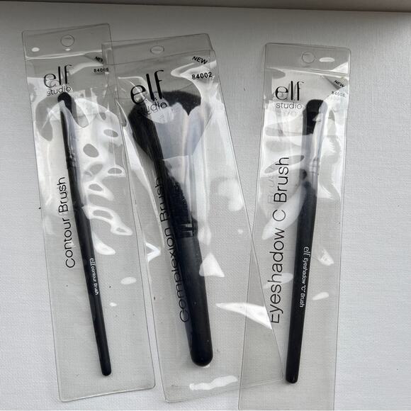 ELF Professional Makeup Beauty Eyeshadow Contour and Complexion Trio Brushes - Picture 5 of 14